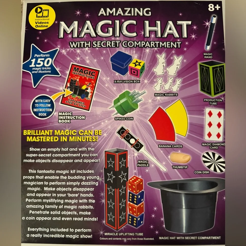 Amazing Magic Hat with Secret Compartment